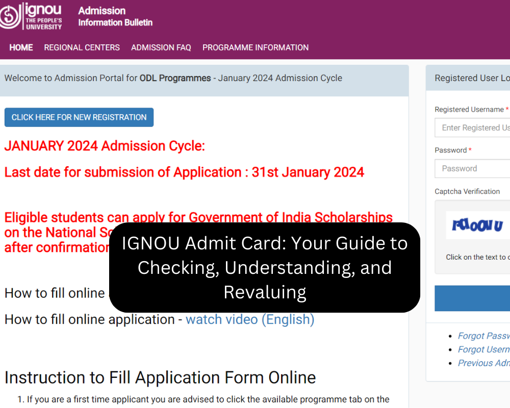 ignou assignment admit card